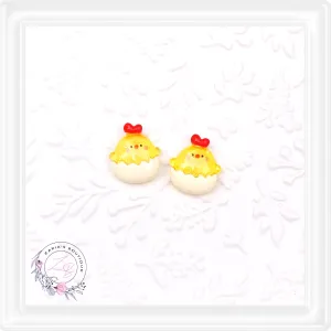 ⋅ BABY CHICKS ⋅ Flatback Resin Embellishments ⋅ Per Pair ⋅