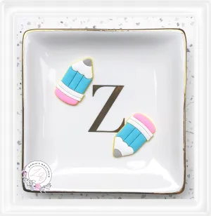 ⋅ Blue Pencil ⋅ Flatback Resin Cabochon Embellishments ⋅ Pair ⋅