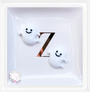 ⋅ Cute Ghosts ⋅White Flat Back Resin Embellishments ⋅