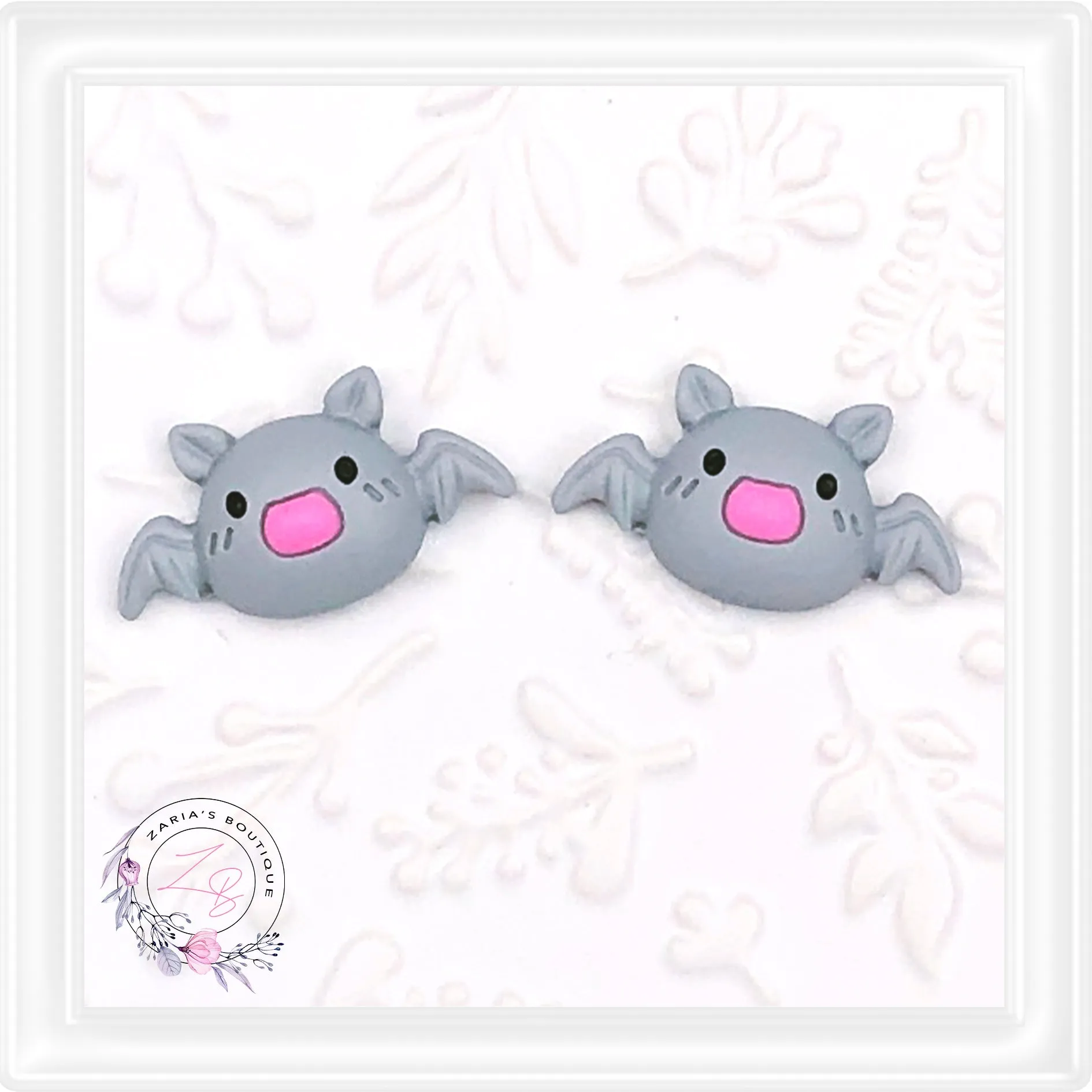 ⋅ GOING BATTY ⋅ Flatback Resin Embellishments ⋅ Per Pair ⋅