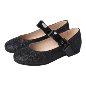 1251 - Black Glitter Strap for Girl by London Kids