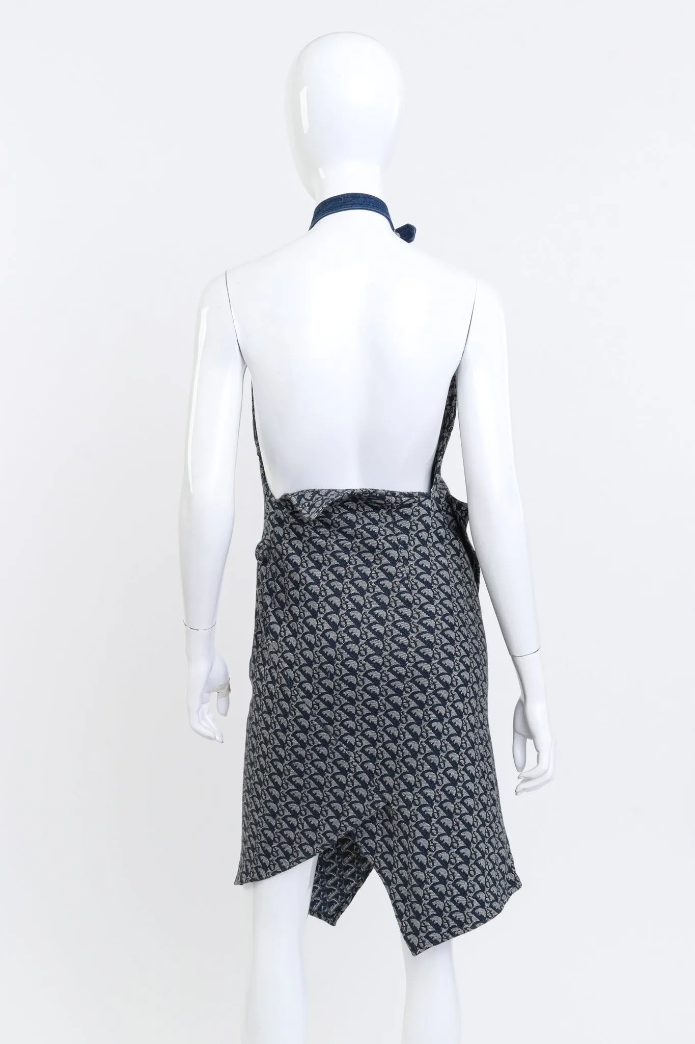 2000 S/S Denim Monogram Halter Dress