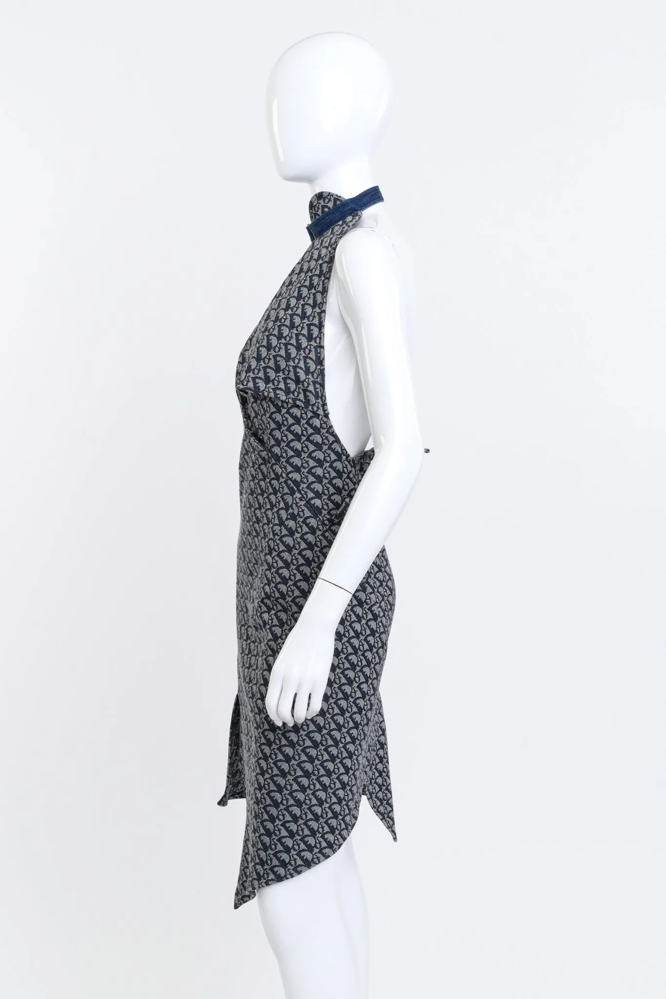 2000 S/S Denim Monogram Halter Dress