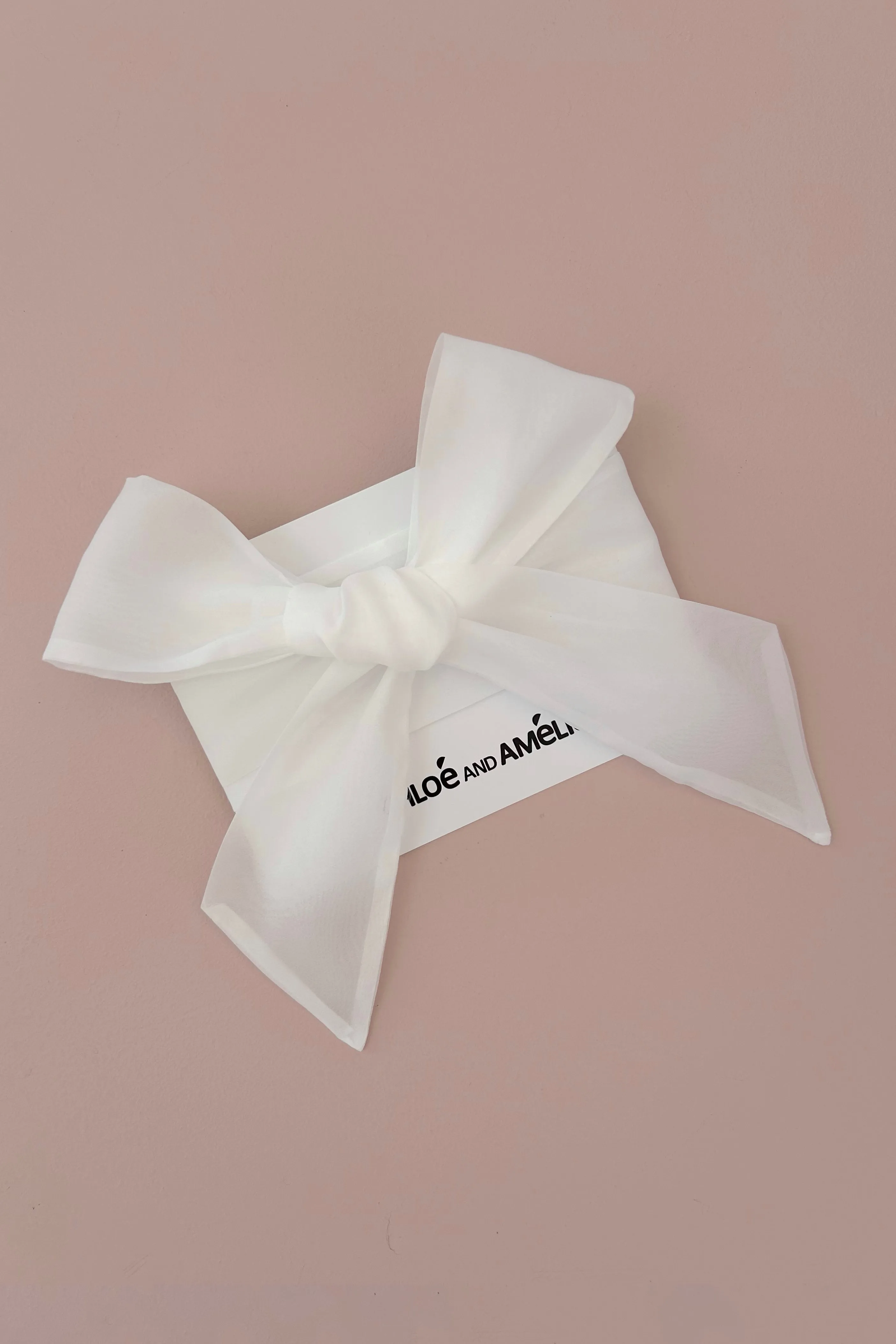 3 N 1 Bow Headband, Waist Sash & Neck Scarf - Snow White Tulle
