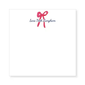 5.5" Square Ribbon Notepad | peony