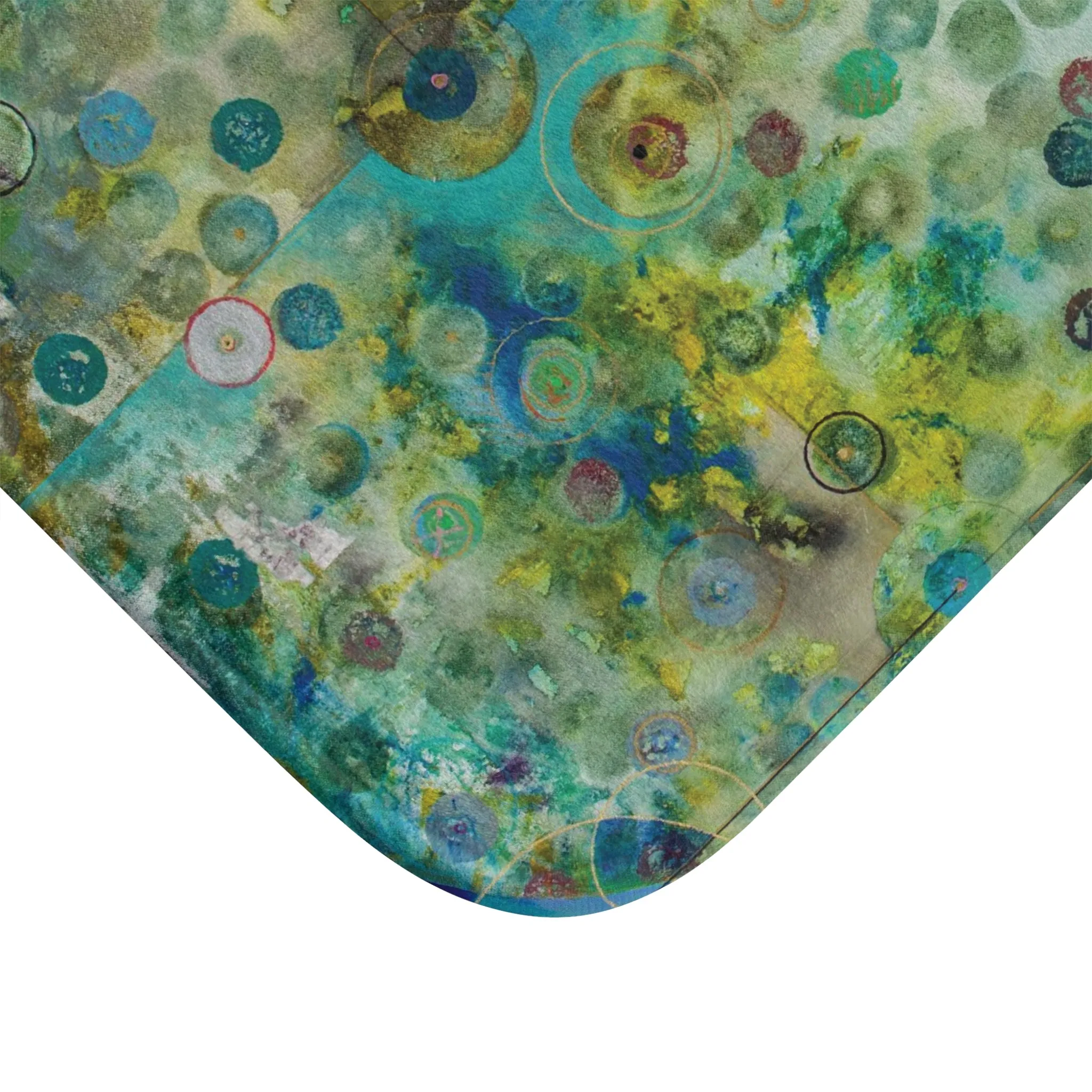 Abstract Art Landscape Memory Foam Non Slip Bath Mat - Earth by Leslie Karpinski