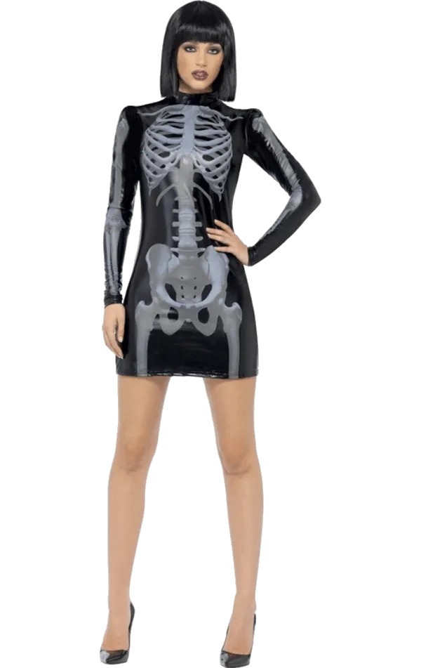 Adult Miss Whiplash Skeleton Costume