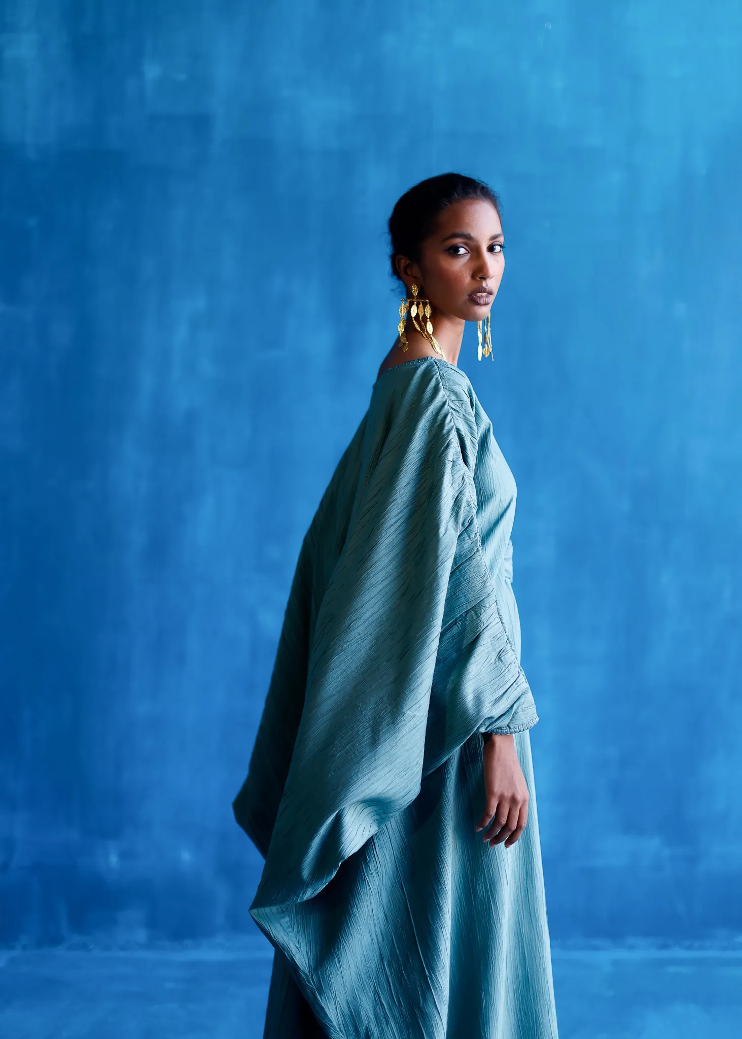 Aerial Long Kaftan Sage Green