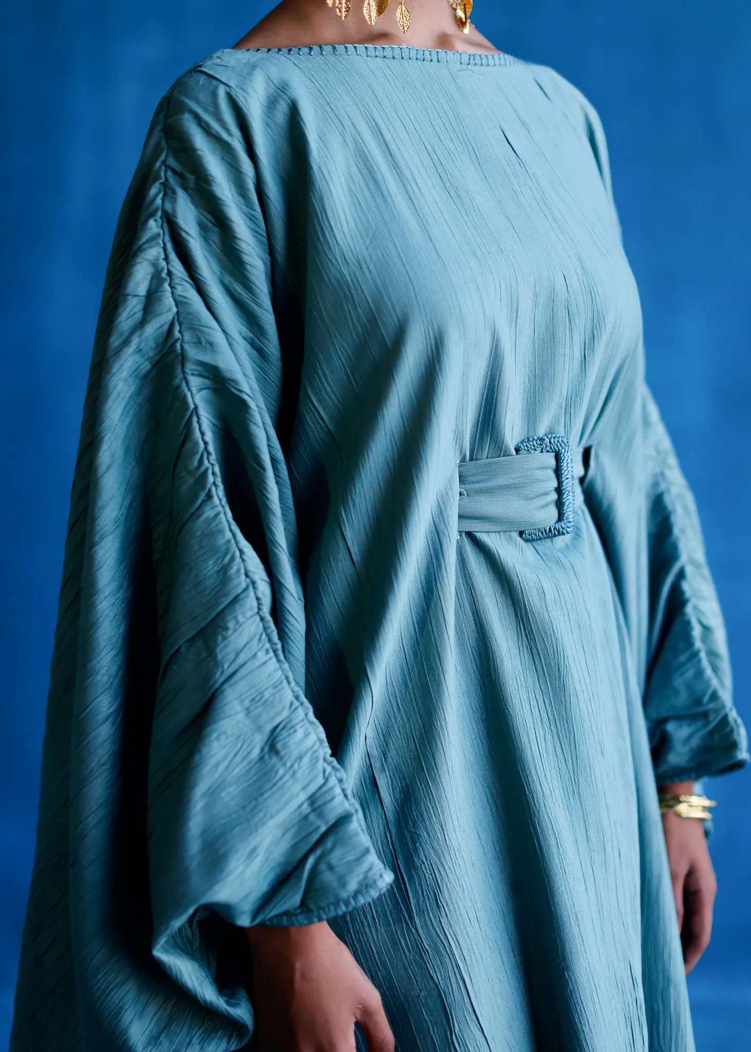 Aerial Long Kaftan Sage Green