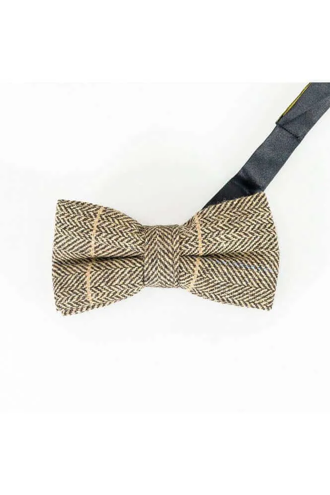 Albert Tweed Bow Tie - Brown