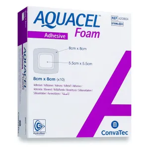 AQUACEL Foam Adhesive 8 cm x 8 cm kiinnittyvä vaahtosidos