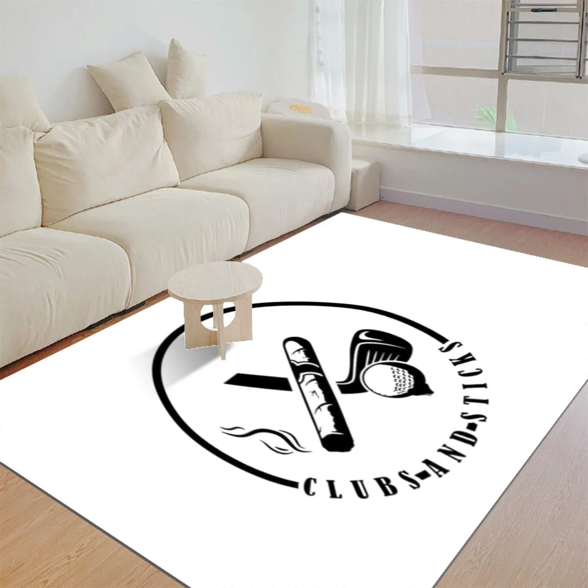 Area Rug - Black Logo