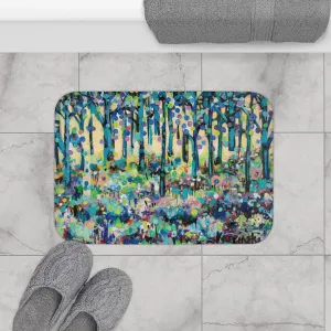 Art Landscape Memory Foam Non Slip Bath Mat - Circle of Tree by Leslie Karpinski