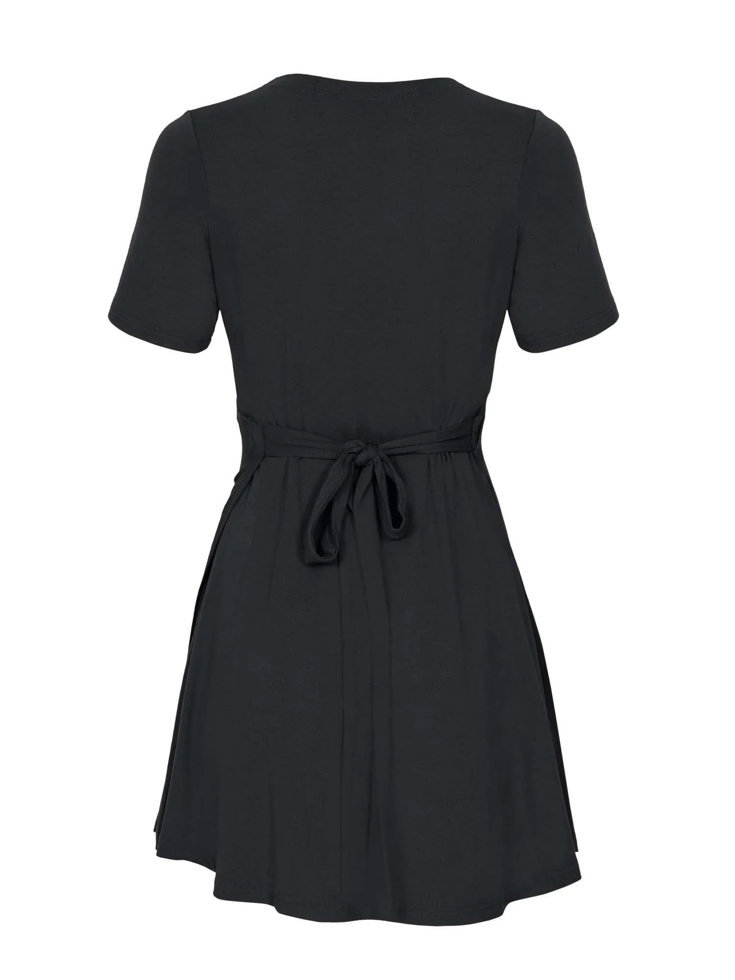 Bamboo Wrap Dress - Mini - Black