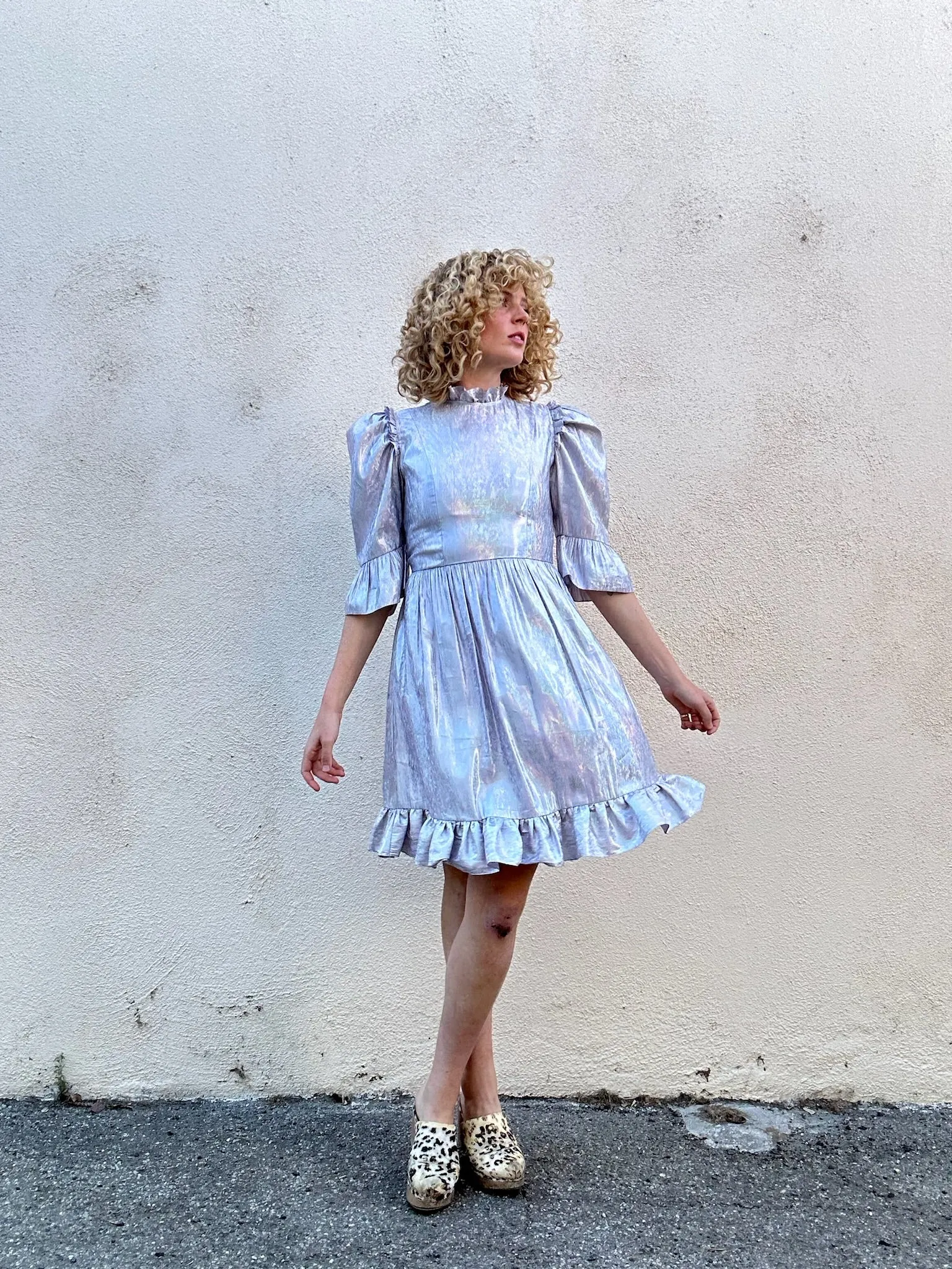 Batsheva Silver Iridescent Dress