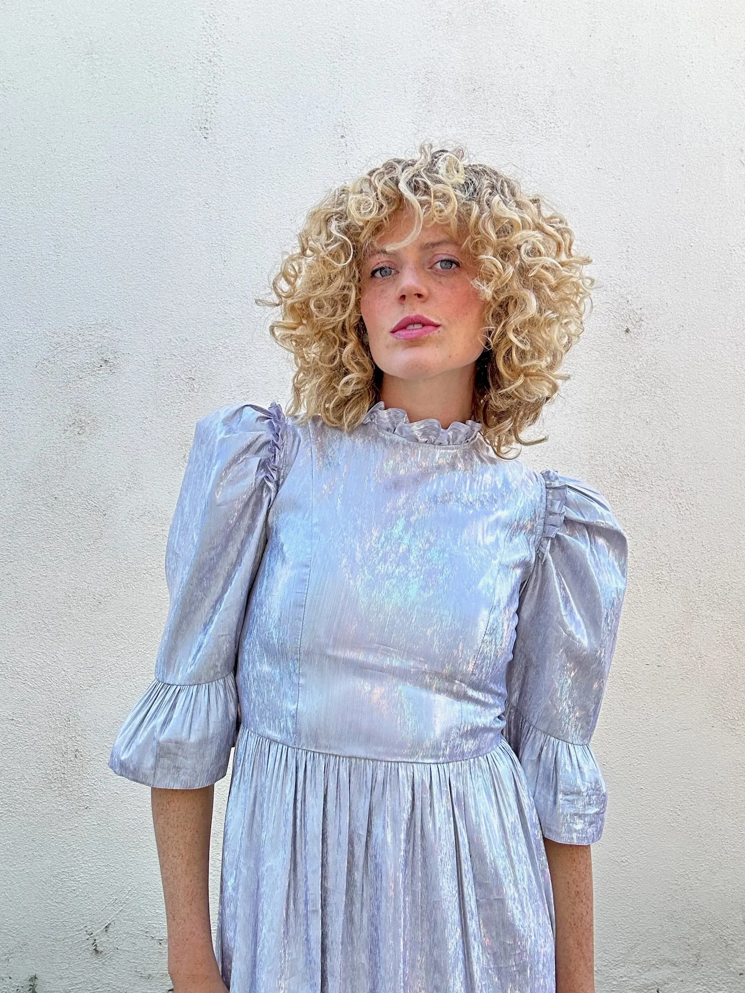 Batsheva Silver Iridescent Dress
