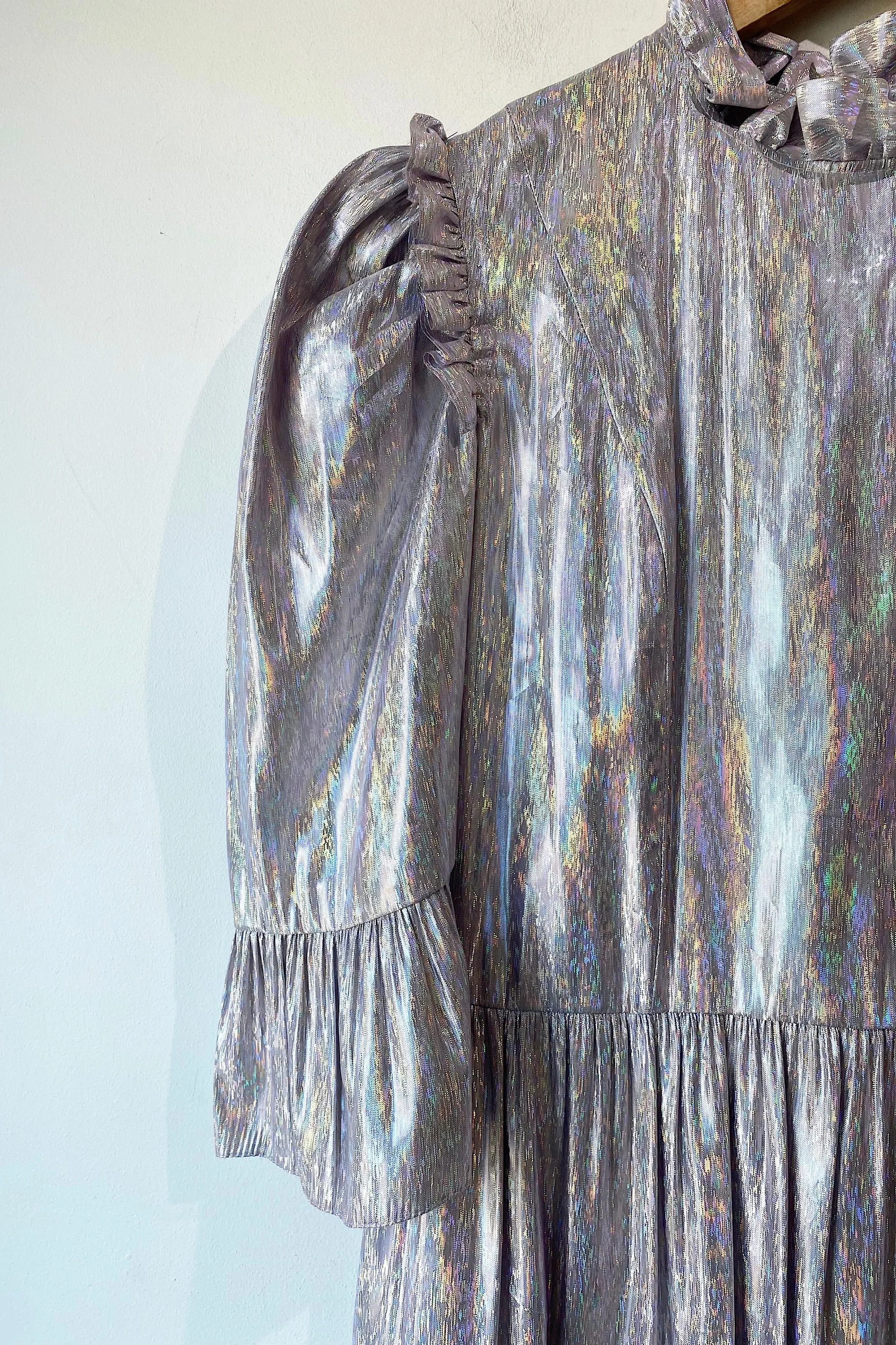 Batsheva Silver Iridescent Dress