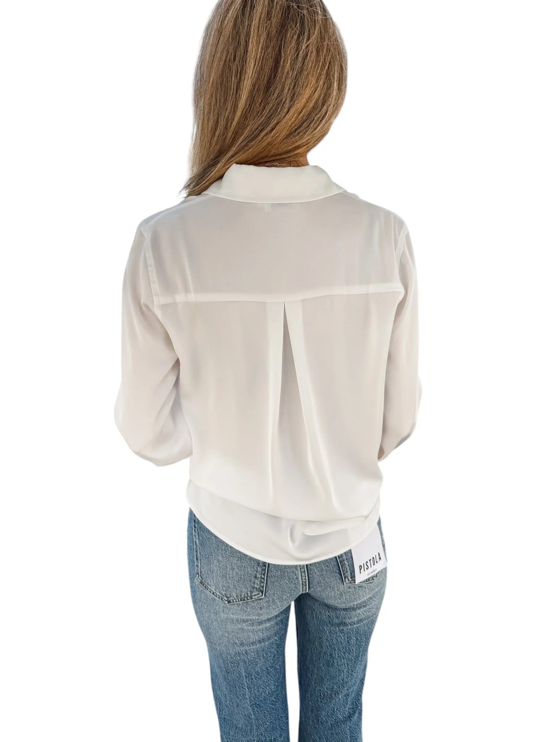Beautifully Basic Satin Button Down Shirt