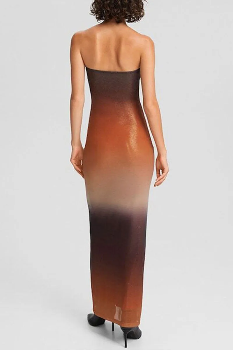 BJ0132 Tie Dye Glitter Long Dress