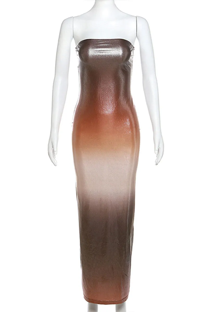 BJ0132 Tie Dye Glitter Long Dress