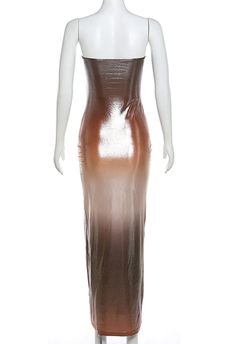 BJ0132 Tie Dye Glitter Long Dress