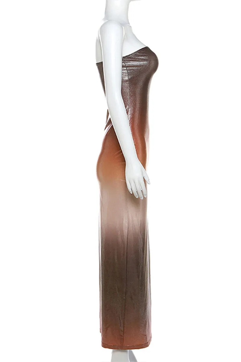 BJ0132 Tie Dye Glitter Long Dress