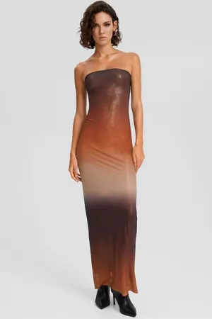 BJ0132 Tie Dye Glitter Long Dress
