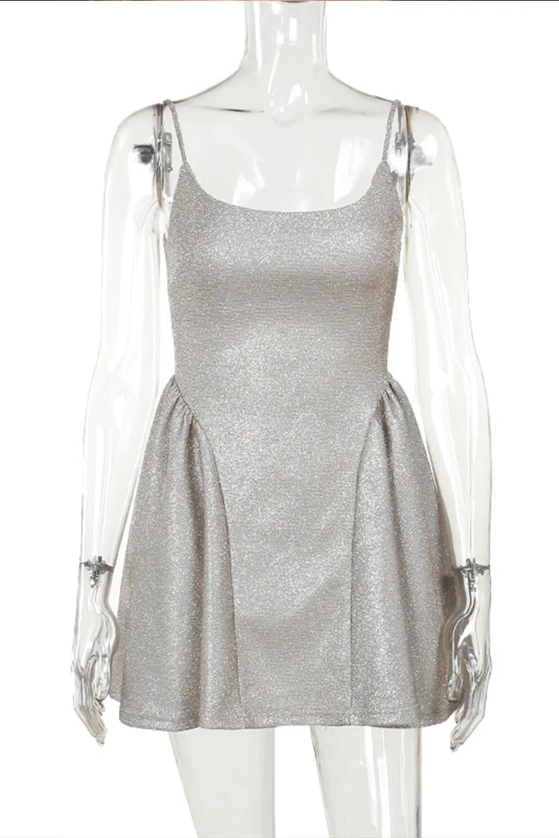 BJ0420 Glitter Camisole Mini Dress