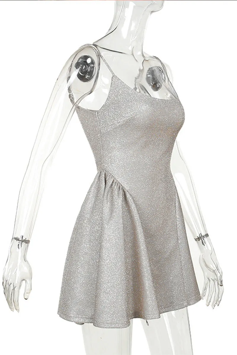 BJ0420 Glitter Camisole Mini Dress