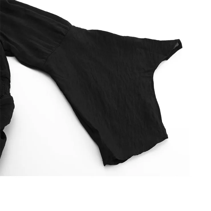Black Renaissance Bell Sleeve Dress