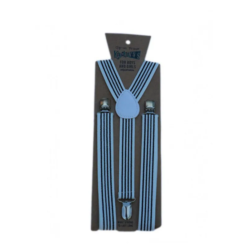 Black Stripes on White - Suspenders