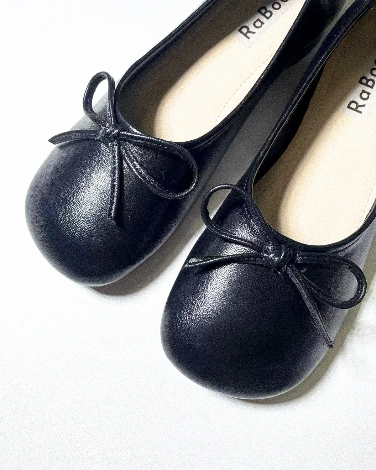 Bow Tie Thick Heel Ballet Heels