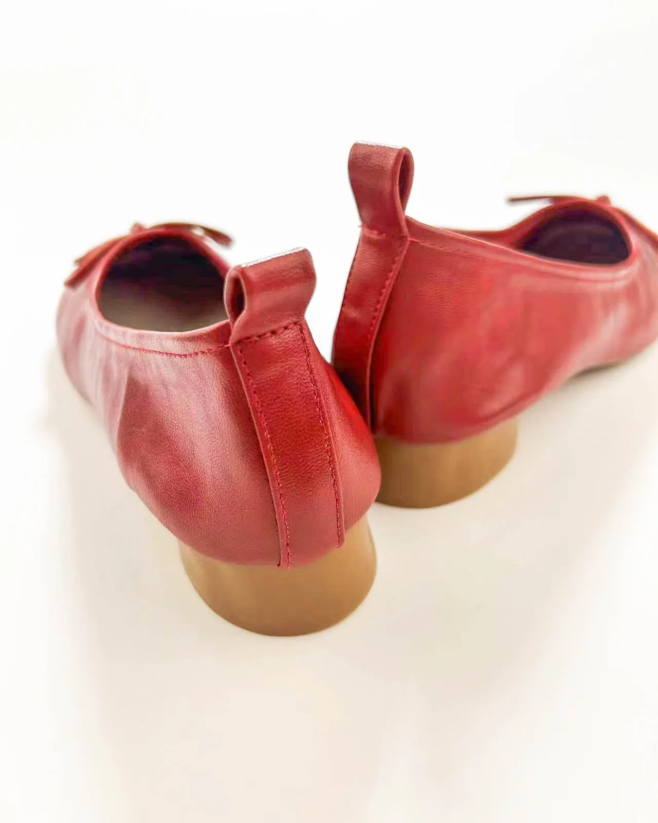 Bow Tie Thick Heel Ballet Heels