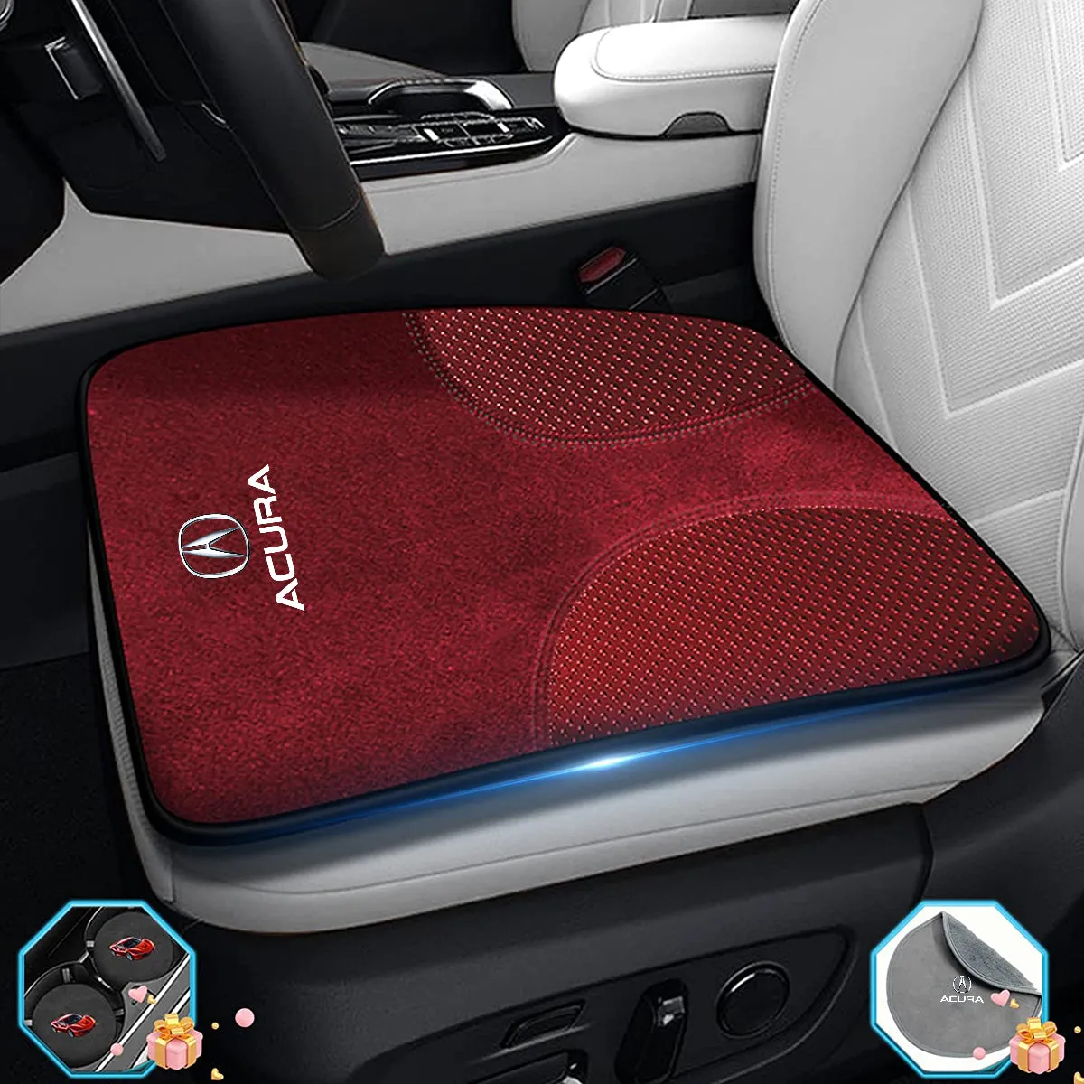 Car Seat Cushion, Custom Fit For Your Cars, Double Sided Seat Cushion, Breathable Suede   Ice Silk Car Seat Cushion, Comfort Seat Covers Cushion AC19979