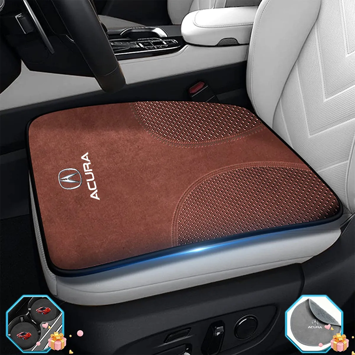 Car Seat Cushion, Custom Fit For Your Cars, Double Sided Seat Cushion, Breathable Suede   Ice Silk Car Seat Cushion, Comfort Seat Covers Cushion AC19979