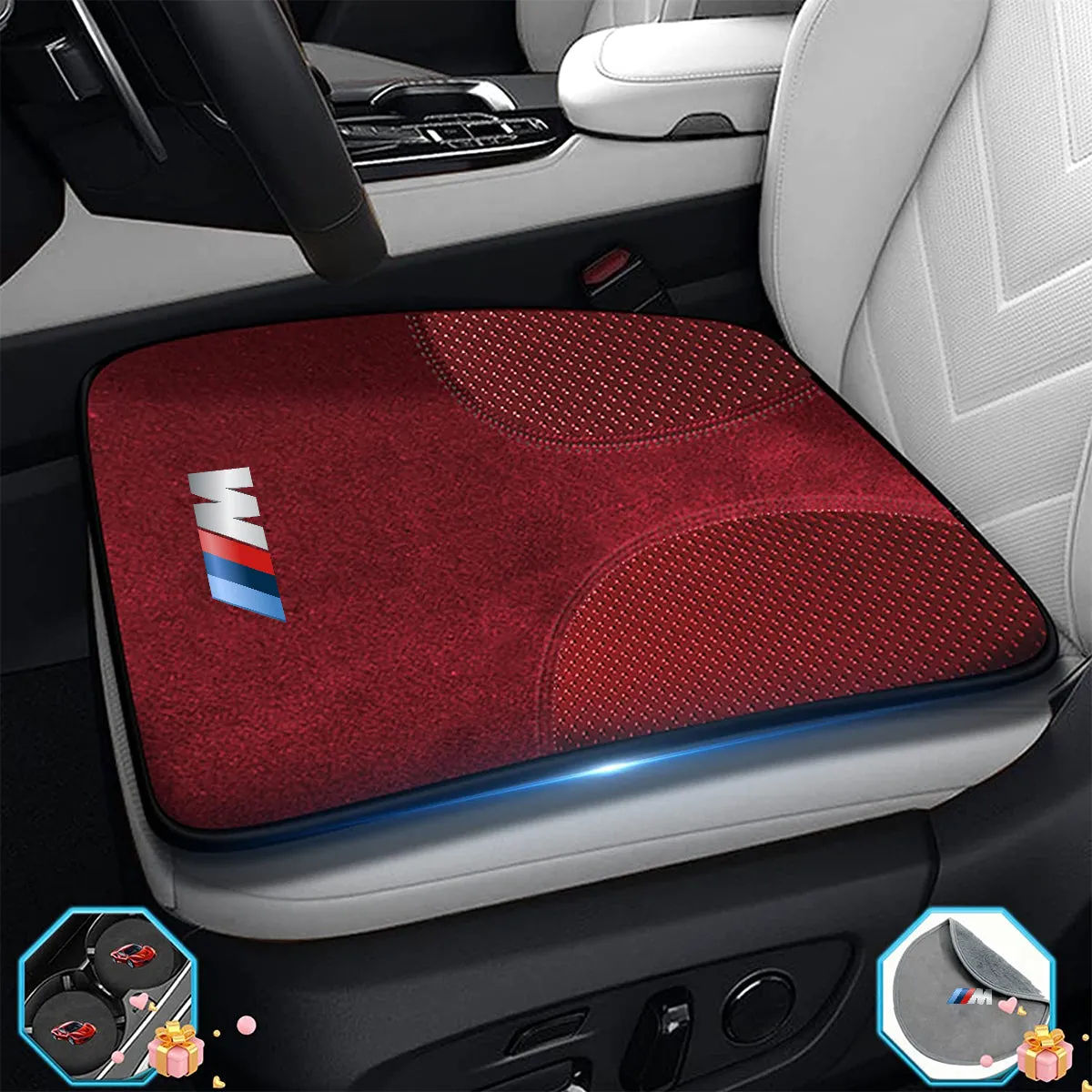 Car Seat Cushion, Custom Fit For Your Cars, Double Sided Seat Cushion, Breathable Suede   Ice Silk Car Seat Cushion, Comfort Seat Covers Cushion KO19979
