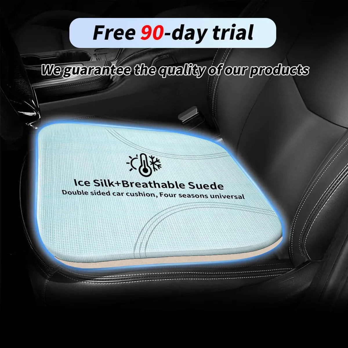 Car Seat Cushion, Custom Fit For Your Cars, Double Sided Seat Cushion, Breathable Suede   Ice Silk Car Seat Cushion, Comfort Seat Covers Cushion SU19979