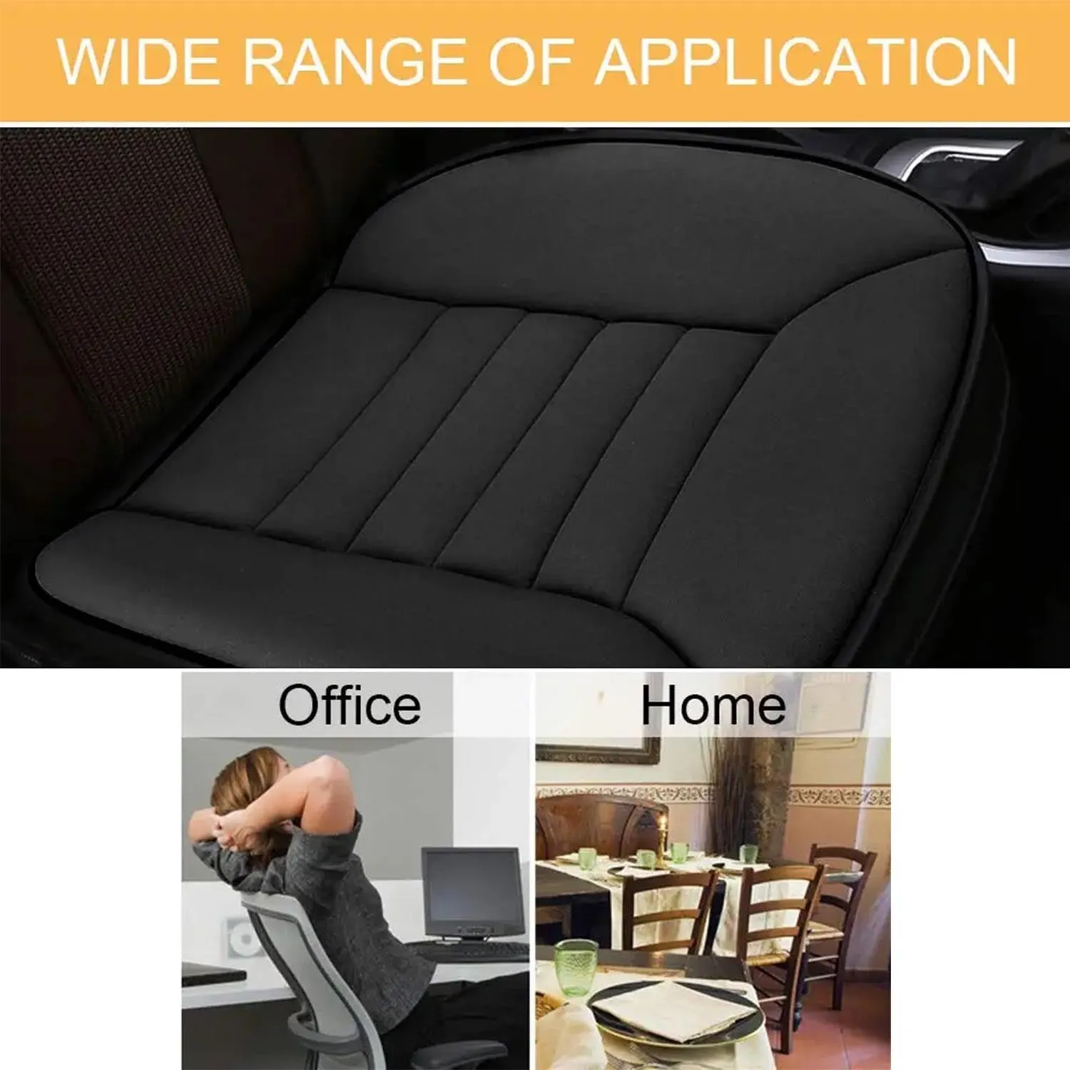 Car Seat Cushion with 1.2inch Comfort Memory Foam, Custom Fit For Your Cars, Seat Cushion for Car and Office Chair SU19989