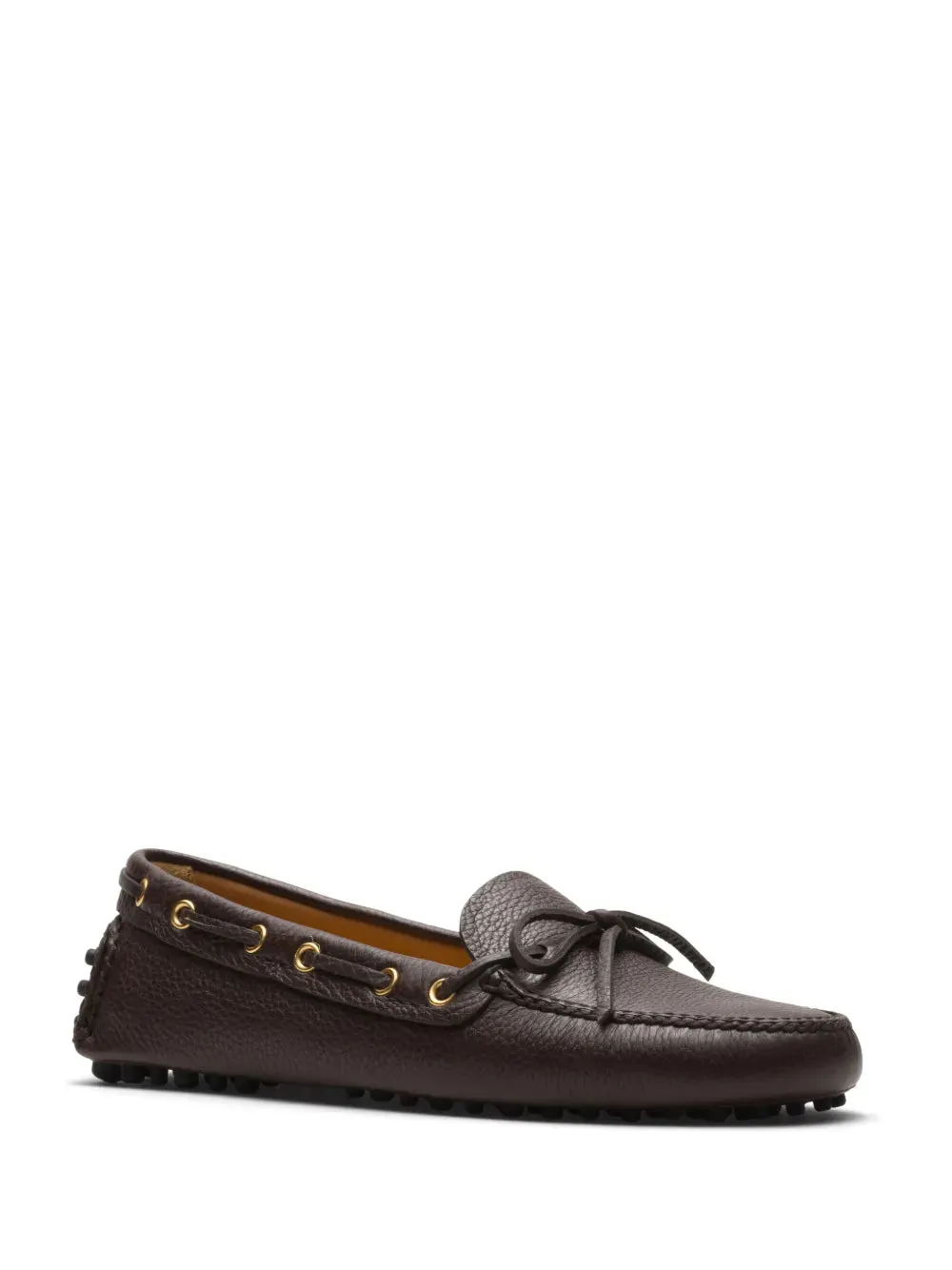 Car Shoe grained-leather driving shoes