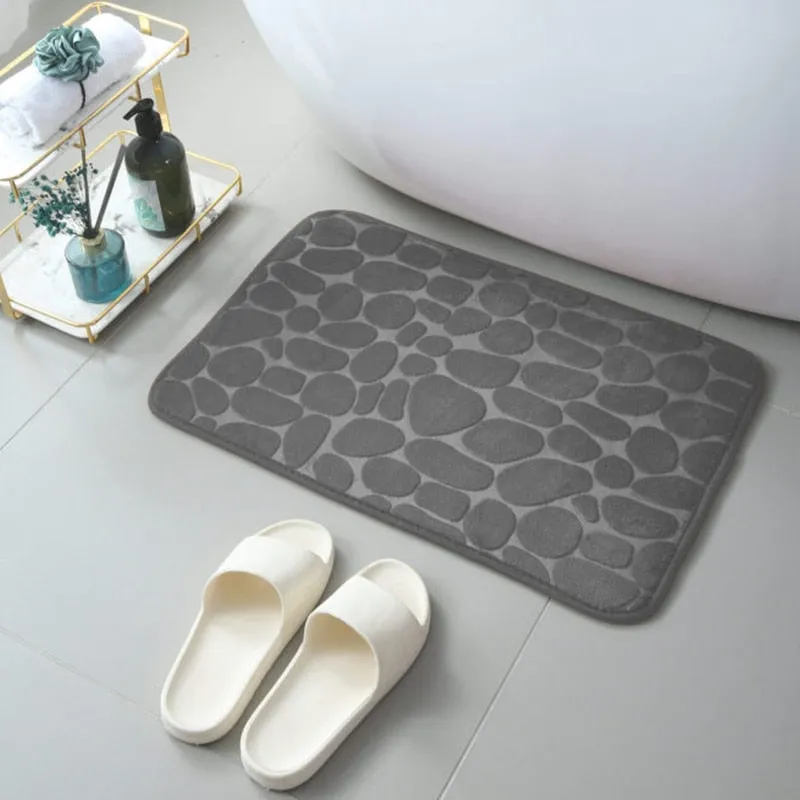 CarpetnRug Bathroom Bath Mat Non-slip Carpets In Wash Basin Bathtub Side Floor Rug Shower Room Doormat Memory Foam Pad