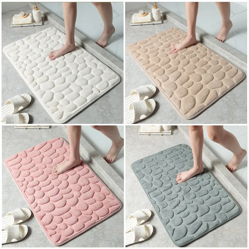 CarpetnRug Bathroom Bath Mat Non-slip Carpets In Wash Basin Bathtub Side Floor Rug Shower Room Doormat Memory Foam Pad
