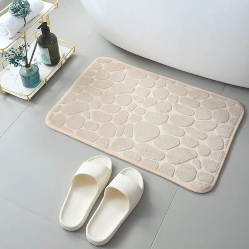 CarpetnRug Bathroom Bath Mat Non-slip Carpets In Wash Basin Bathtub Side Floor Rug Shower Room Doormat Memory Foam Pad