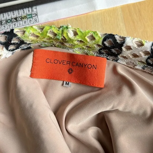 Clover Canyon fit and flair midi skirt