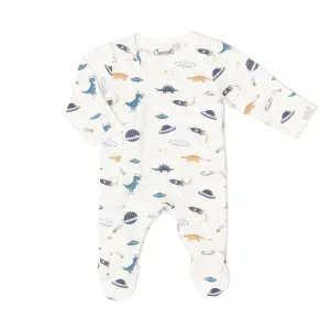 Coccoli Cotton-Modal Footie - Dinos