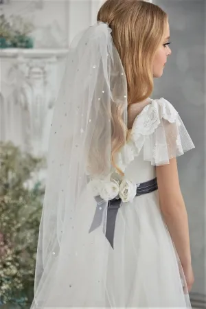 Communion Veil with Crystals