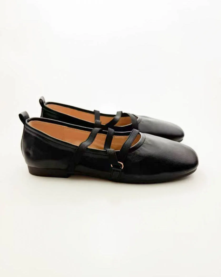 Cross Straps Foldable Ballet Flats