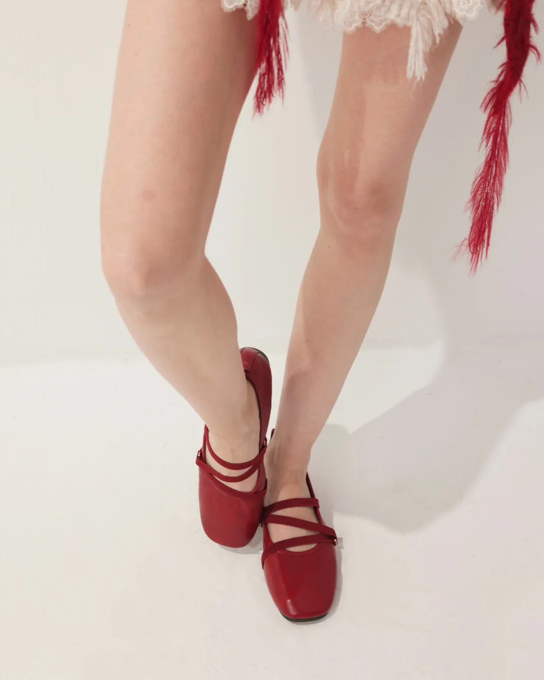 Cross Straps Foldable Ballet Flats