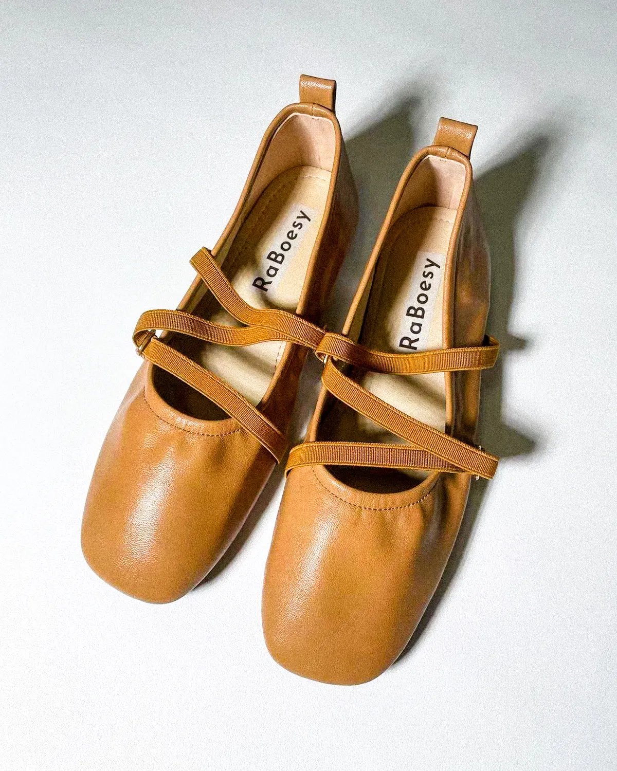 Cross Straps Foldable Ballet Flats