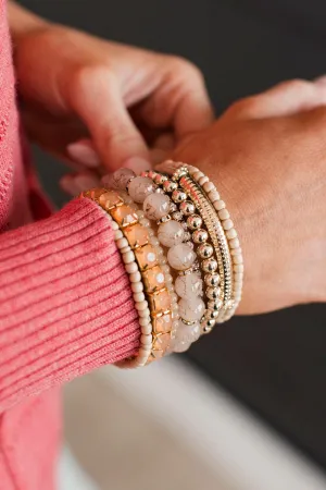 Crushing On You Stackable Bracelet Set- Natural