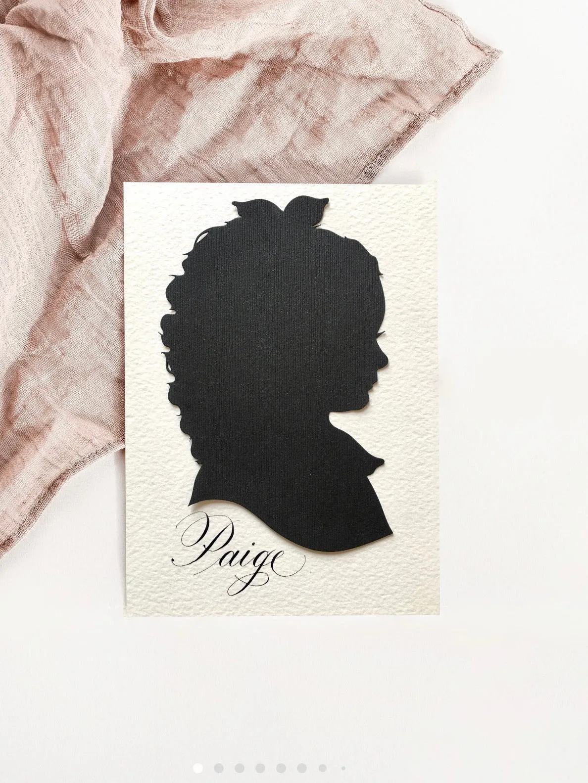 Custom Hand Cut Silhouette Portrait; Child Silhouette Art